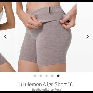 EUC lululemon align short size 4 6 inch